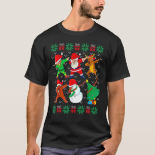 Dabbing Père Noël Elf Friends laide Xmas Sweat Dab