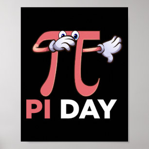 Dabbing Pi Wiskunde Science Stem Gift 3.14 Pi Dag Poster