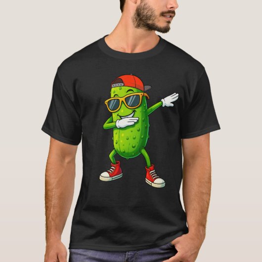 Dabbing Pickle Dancing Cucumber Funny Pickle Lover T-shirt (Voorkant)