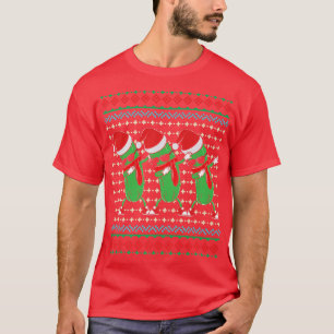 Dabbing Pickles with Santa Hat - Vegan Kerstmis T-shirt