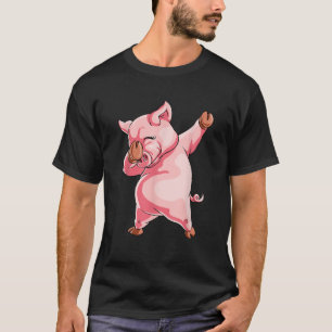Dabbing Pig T Shirt Dab Gift Funny Dance Piggy