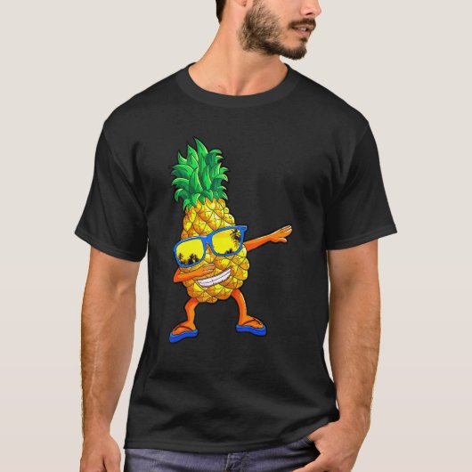 Dabbing Pineappel Man Kind Beach Vacation Summer H T-shirt (Voorkant)