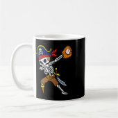 Dabbing Piraat Skelet Honkbal Grappig Halloween  Koffiemok (Links)