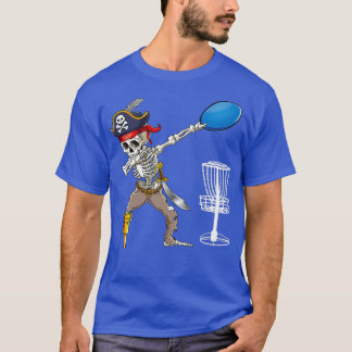 Dabbing Pirate Skeleton Shirt Cool Disk Golf Gift