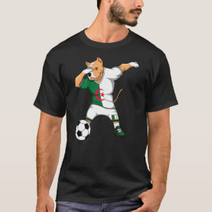 Dabbing Pitbull Algerije Voetbalfans Jersey Algeri T-shirt