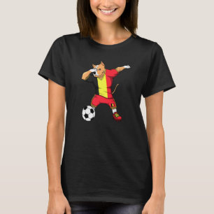 Dabbing Pitbull Belgium Soccer Fans Jersey Belgium T-shirt