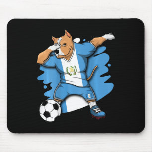Dabbing Pitbull Guatemala Voetbal Fans T-shirt Foo Muismat