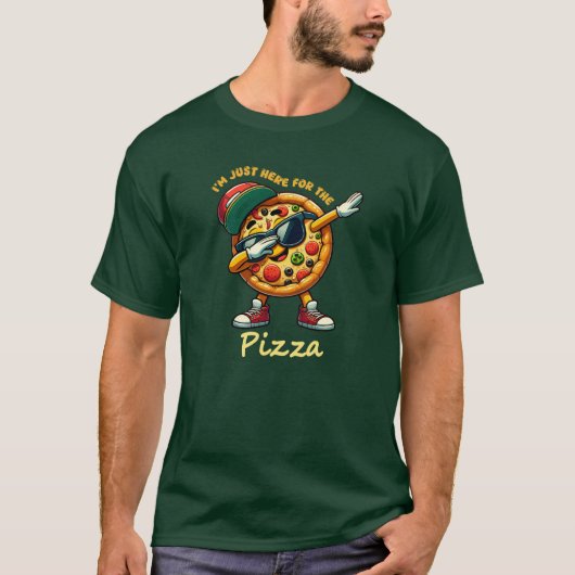 Dabbing Pizza Design T-shirt (Voorkant)
