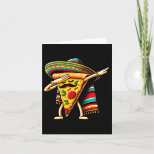 Dabbing Pizza Fiesta Cinco De Mayo Mexicaanse Grap Kaart