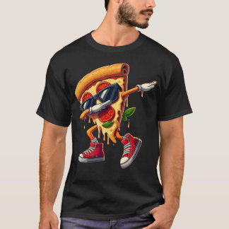 Dabbing Pizza Slice Dance Pizza Lover Boy Dancing  T-shirt