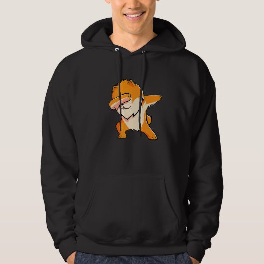 Dabbing Pommerse hond dab dans Hoodie (Voorkant)