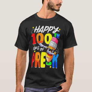 Dabbing Potlood 100ste Dag Van School Pre K Jongen T-shirt