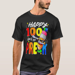 Dabbing Potlood 100ste Dag Van School Pre K Jongen T-shirt