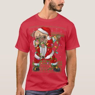 Dabbing Pug Dog Xmas licht schimmelig lustig Pug S T-shirt