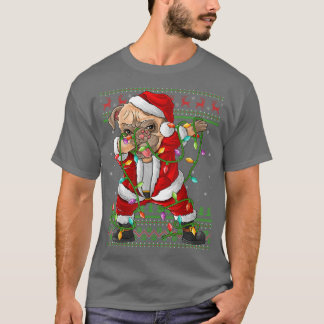Dabbing Pug Dog Xmas licht schimmelig lustig Pug S T-shirt