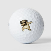 Dabbing Pug Golfballen (Voorkant)