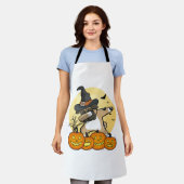 Dabbing Pug Halloween Schort (Gedragen)