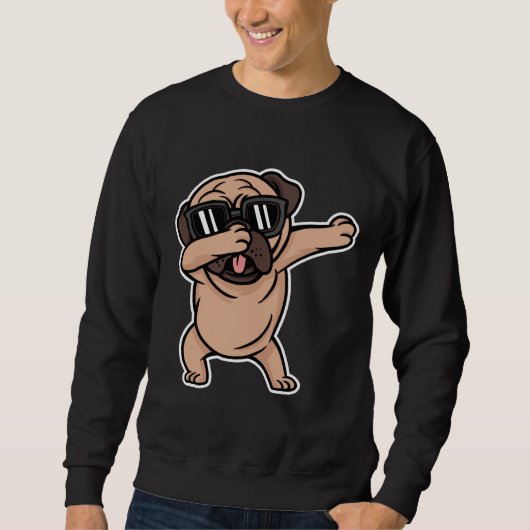 Dabbing Pug met zonnebril Essential T-shirt 572 (Voorkant)