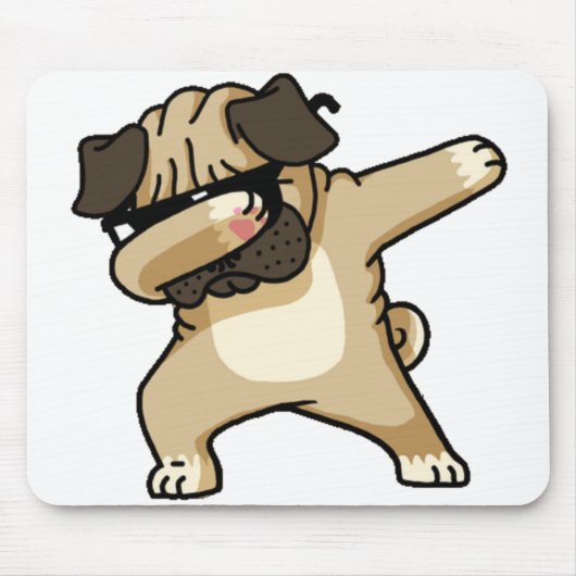 Dabbing Pug Muismat (Voorkant)