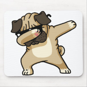 Dabbing Pug Puppy Muismat