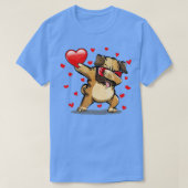 Dabbing Pug Sunbril Heart Love Valentijnsdag D T-shirt (Design voorkant)