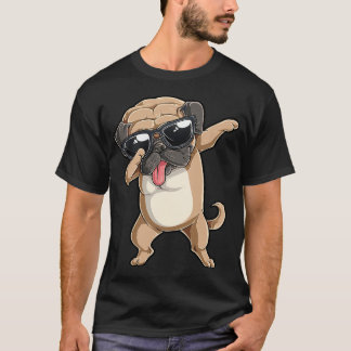 Dabbing Pug T Jongens Meisjes Dab Dans Hond Puppy  T-shirt