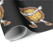 Dabbing Pumpkin Pie Thanksgiving Dag Cadeaupapier (Rol Hoek)