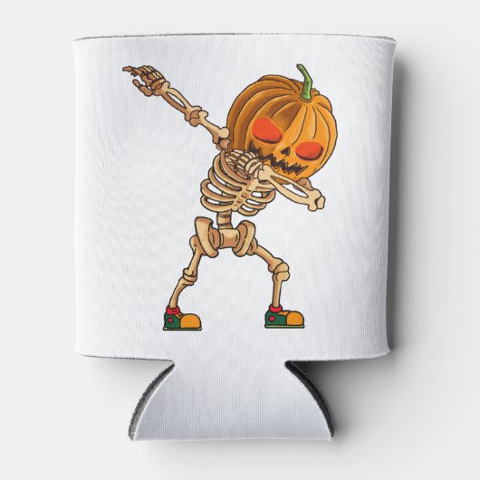 Dabbing Pumpkin - Scary Skeleton Costume - Funny H Blikjeskoeler (Voorkant)