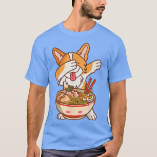 Dabbing Ramen Anime Grappige Noedels Kawaii Hond J T-shirt