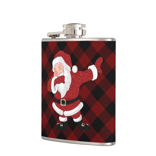 Dabbing Red Pset Santa Claus | Fun Rustic Buffalo Heupfles (Links)