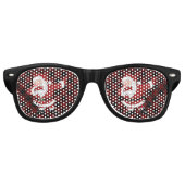 Dabbing Red Pset Santa Claus | Fun Rustic Buffalo Retro Zonnebril (Voorkant)