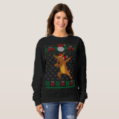 Dabbing Reindeer, laides Noël Sweat Noël (Devant entier)