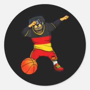 Dabbing Rottweiler Duitsland Jersey Duitse Schets Ronde Sticker