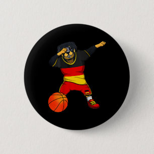 Dabbing Rottweiler Duitsland Jersey Duitse Sketll  Ronde Button 5,7 Cm