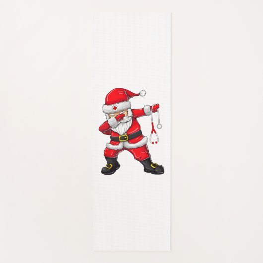 Dabbing Santa Christmas Scrub Yogamat (Voorkant)