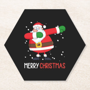Dabbing Santa Claus Dab Dap Kerstmis Kartonnen Onderzetters