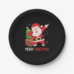 Dabbing Santa Claus Dab Dap Kerstmis Papieren Bordje