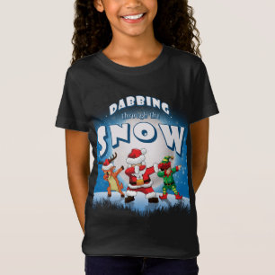 Dabbing Santa Claus Elf Rendier Kerstteam P T-shirt