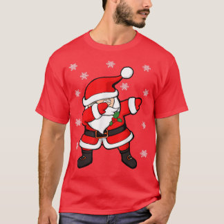 Dabbing Santa Claus Funny Kerstmis T-shirt
