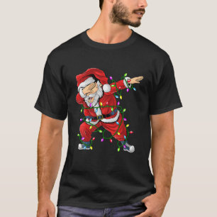Dabbing Santa Claus kerstboom Kinder jongen T-shirt