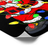 Dabbing Santa Claus kerstboomlampjes Kind Poster (Hoek)