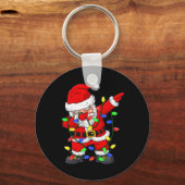 Dabbing Santa Claus kerstboomlampjes Kind Sleutelhanger (Achterkant)