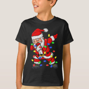 Dabbing Santa Claus kerstboomlampjes Kind T-shirt