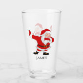 Dabbing Santa Claus kerstfeestdag Dab naam Glas (Achterkant)