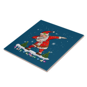 Dabbing Santa Claus kerstjongens Mannen Funny Xmas Tegeltje