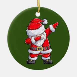 Dabbing Santa Claus kerstman Kinder jongens Meisje Keramisch Ornament