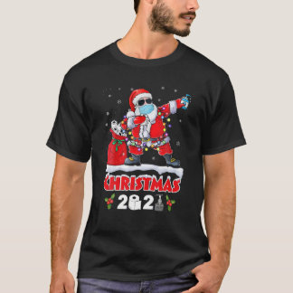 Dabbing Santa Claus Kerstmis 2021 Xmas Funny Dab T-shirt