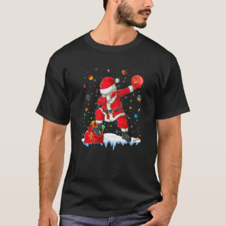 Dabbing Santa Claus kerstverlichting Merry Xmas Co T-shirt