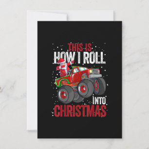Dabbing Santa Claus Monster Truck Boys X Kaart