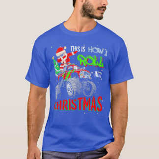 Dabbing Santa Claus Monster Truck Boys X T-shirt